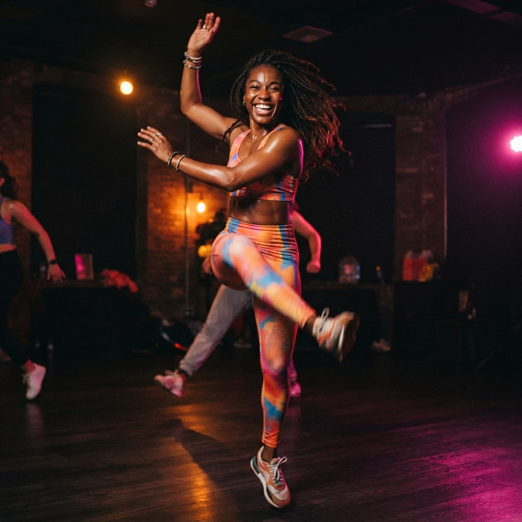 Afrobeats movement in a Dance Fit session